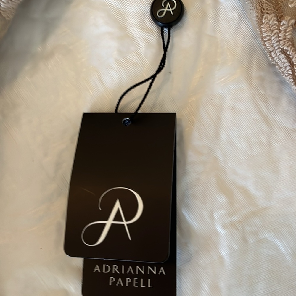 NWT Champagne Color Cocktail Dress by Adrianna Papell Size 8 - Picture 7 of 8
